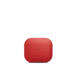 Crimson Leatherite AirPods 3 Case Cover shown closed from the front on a white background