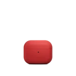 Crimson Leatherite AirPods Pro 2 Case Cover shown closed from the front on a white background