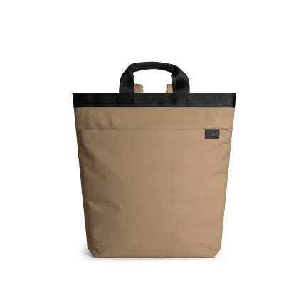 Sand Pivot Carrypack front view — DailyObjects Marine Weave recycled-nylon daypack