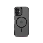 Stride 2.0 Clear MagSafe Phone Case Cover For iPhone 16 Plus shown front and back at an angle on white, with the MagSafe ring visible