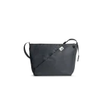 Dark Grey Joules Crossbody Bag — fabric crossbody with an adjustable strap, shown on white