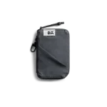 Dark Grey Pulse Card Wallet — zipped card wallet with a pull tab, shown on white