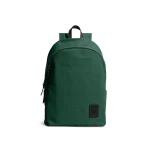 Forest Green Pedal Daypack by DailyObjects — front view, pure cotton canvas with leather trim