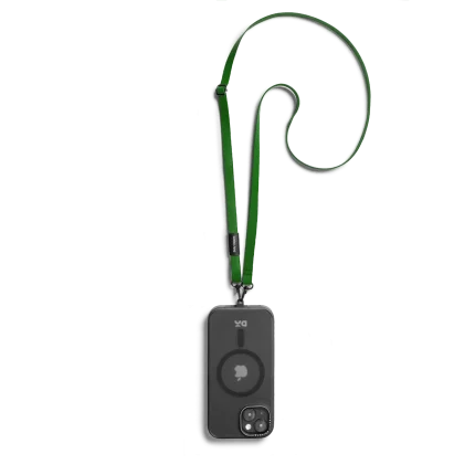 Green Leatherite Crossbody Phone Lanyard - Strap