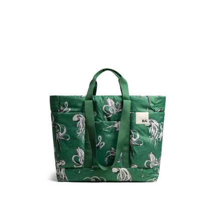 Squid Idyll Tote Bag — lightweight tote with twin shoulder handles, shown on white