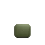 Green Leatherite AirPods Pro 2 Case Cover shown closed from the front on a white background