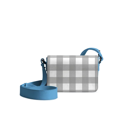 Cool Carolina Gingham Sol Box Shoulder Bag | Shop Online | KlippiK Kuwait UAE Saudi
