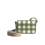 Creamy Crocodile Gingham Sol Box Shoulder Bag | Shop Online |KlippiK Kuwait UAE Saudi
