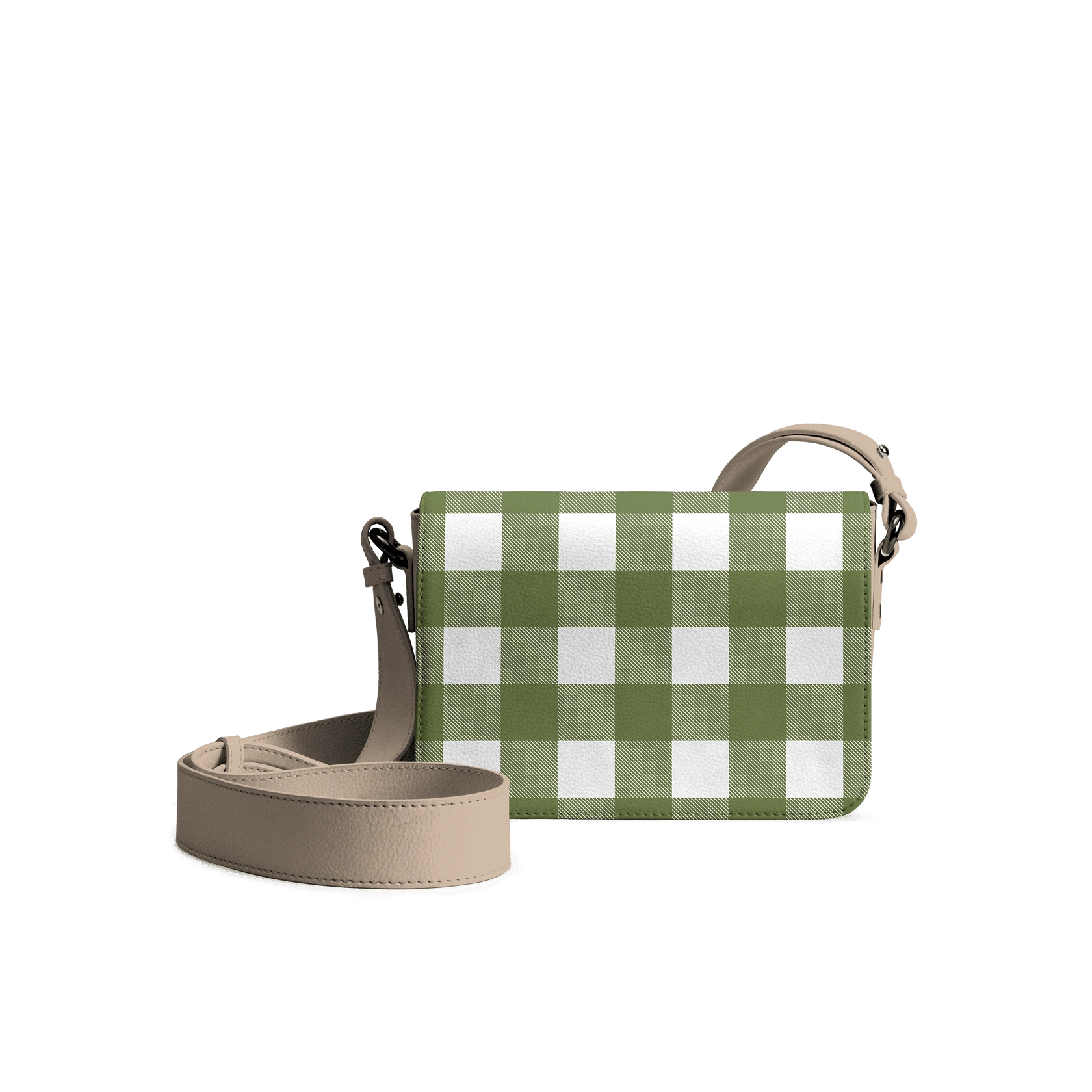 Klippik Online Shopping Kuwait UAE Saudi-Creamy-Crocodile-Gingham-Sol-Box-Shoulder-Bag Creamy Crocodile Gingham Sol Box Shoulder Bag | Shop Online |KlippiK Kuwait UAE Saudi