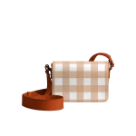 Rusty Pumpkin Gingham Sol Box Shoulder Bag | Shop Online | KlippiK Kuwait UAE Saudi