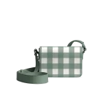 Teal Gingham Sol Box Shoulder Bag | Shop Online | KlippiK Kuwait UAE Saudi