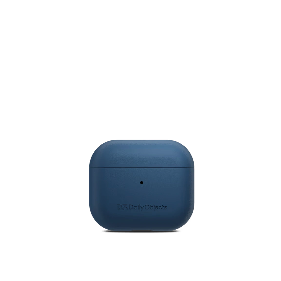 Navy-Blue-Leatherite-AirPods-3-Case-Cover Navy Blue Leatherite AirPods 3 Case Cover shown closed from the front on a white background