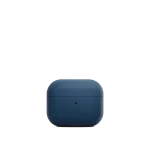 Navy Blue Leatherite AirPods Pro 2 Case Cover shown closed from the front on a white background