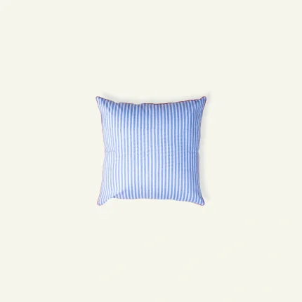 Pale blue Red Silent stripes Body Cushion Cover