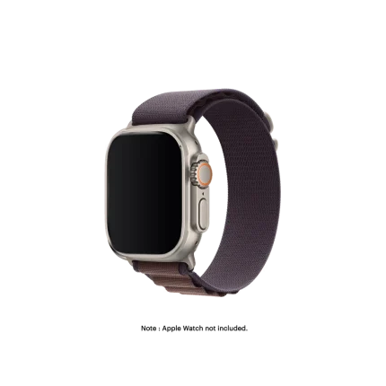 Plum Ridge Loop Apple Watch band fitted to an Apple Watch, shown on white — fits 38/40/41 mm cases, watch not included