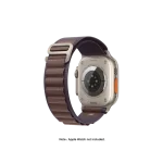 Plum Ridge Loop Apple Watch band fitted to an Apple Watch, shown on white — fits 42/44/45/49 mm cases, watch not included