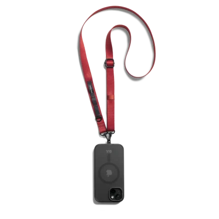 Red Crossbody Utility Phone Lanyard - Strap