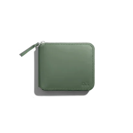 Get Amazing Vegan Zip Wallet for women - Sap Green | Online Shopping | Klippik Kuwait UAE Saudi