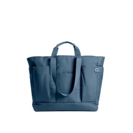 Space Blue Idyll Tote Bag — lightweight tote with twin shoulder handles, shown on white