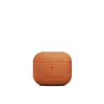 Tan Leatherite AirPods 3 Case Cover shown closed from the front on a white background