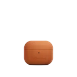 Tan Leatherite AirPods Pro 2 Case Cover shown closed from the front on a white background