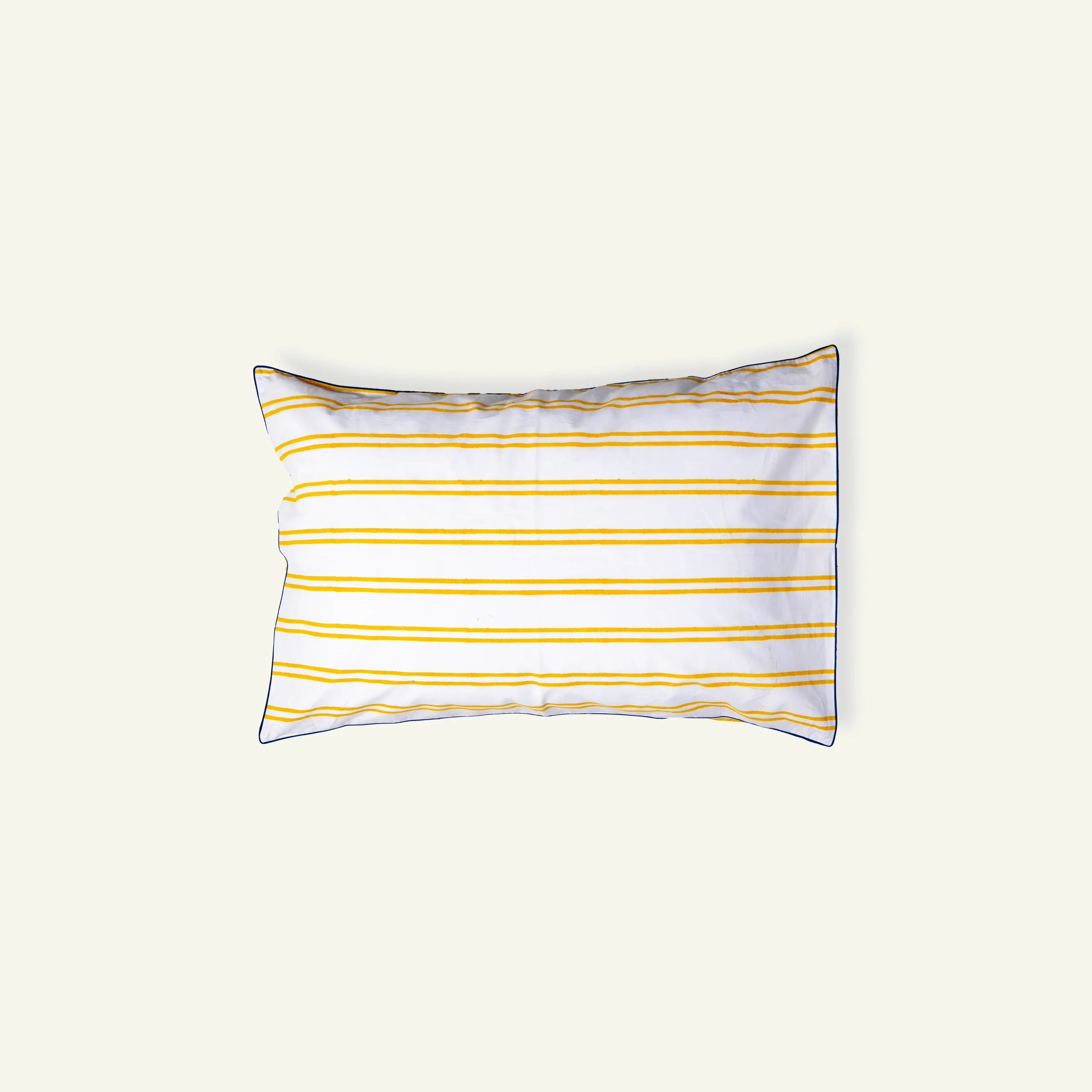 Yellow Indigo Muted layers Body Pillow Cover 1 copy Mellow Yellow with Misty Blue Pure Stripes Pillow Cover (Set of 2)