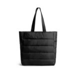 DailyObjects Black Wing Tote – structured wing-shaped quilted tote, side view