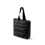 DailyObjects Black Wing Tote – quilted polyester texture detail